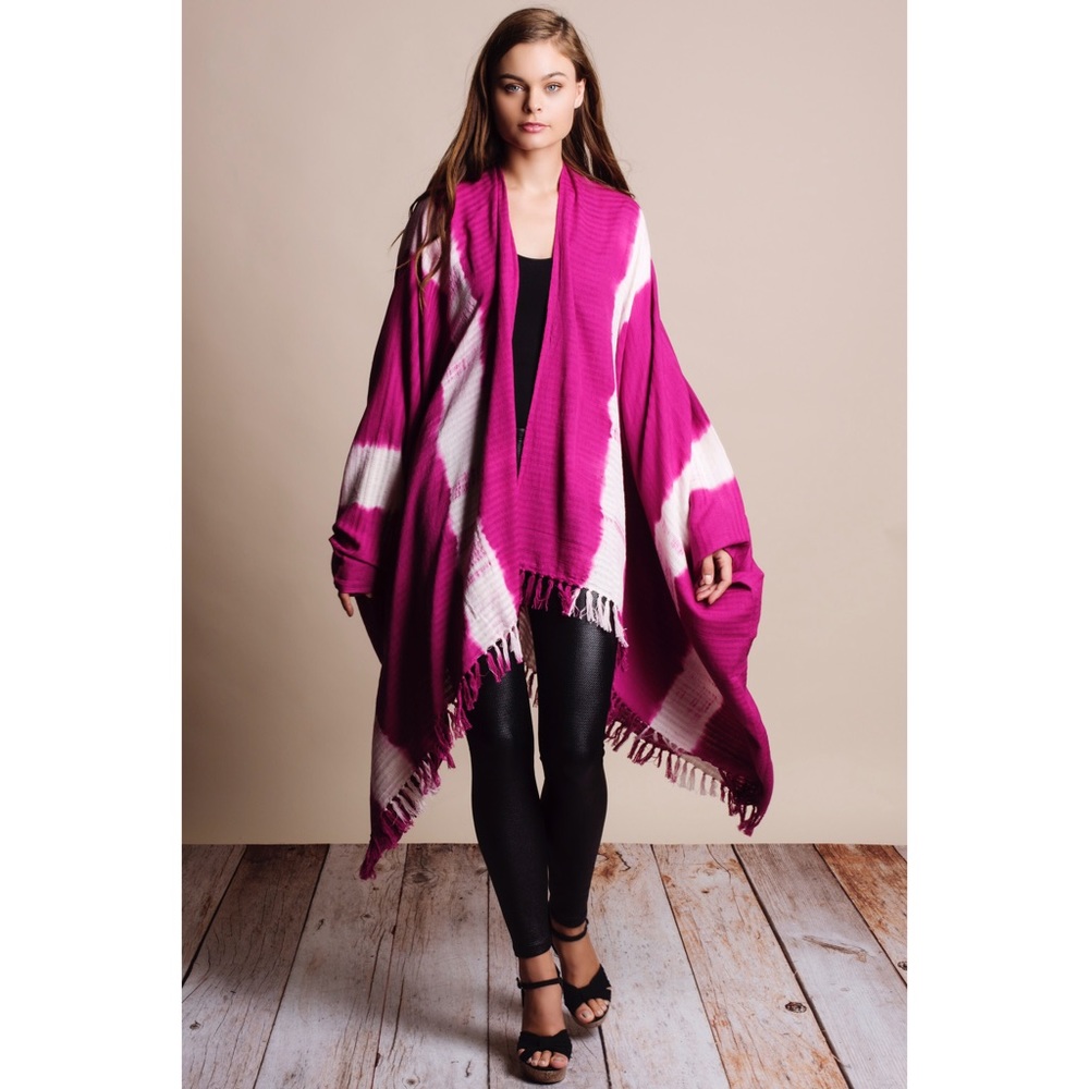 Handmade Woven Poncho Kimono